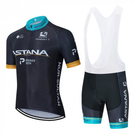 Completo Maglia + Pantaloncino con bretelle 2020 Astana Pro Team N002